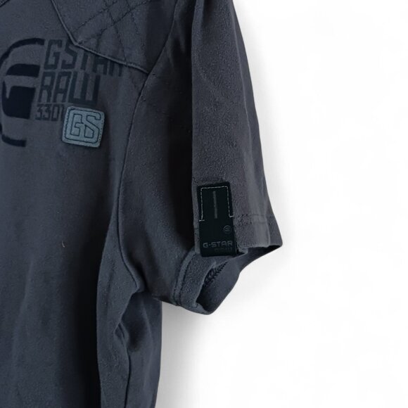G-Star RAW 3301 Men’s T-Shirt XXL Dark Gray Charcoal Crew Neck Short Sleeve - Picture 4 of 13